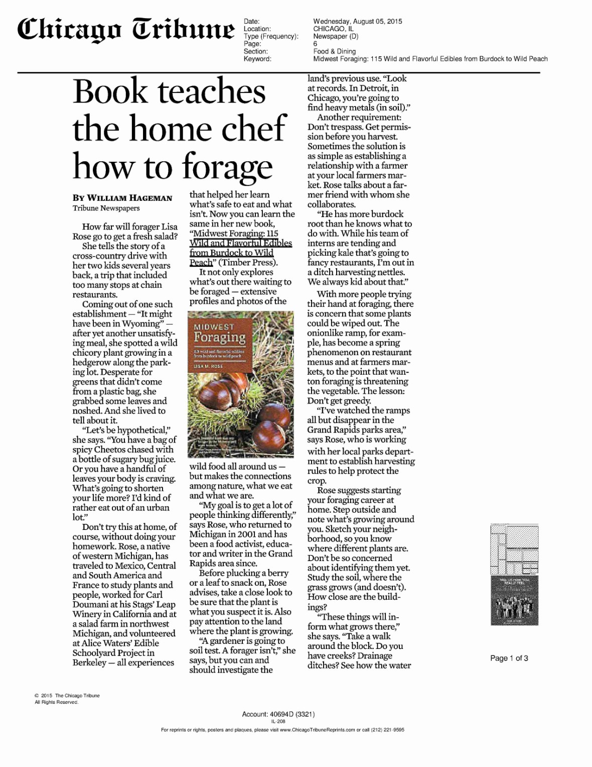 INTERVIEW Midwest Foraging_Chicago Tribune