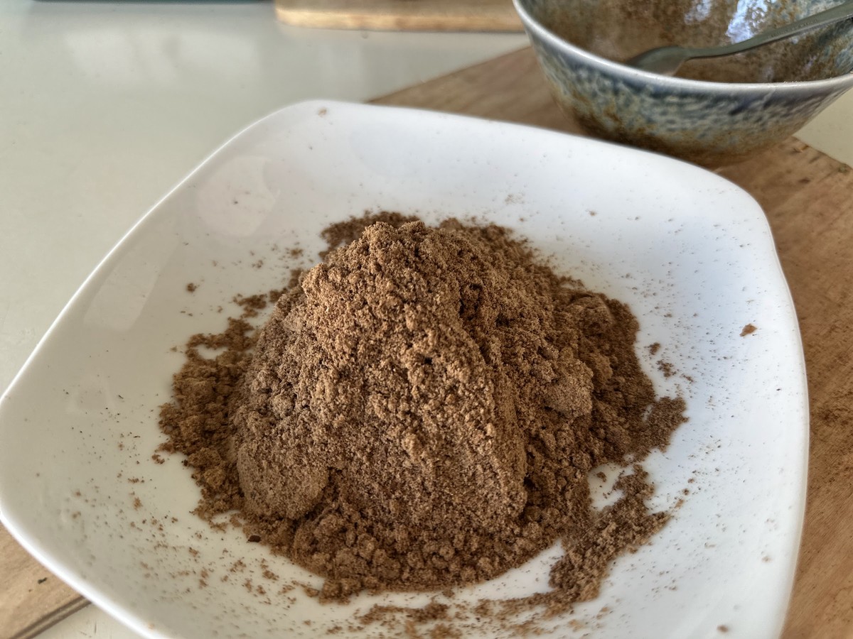 A mound of finished acorn flour